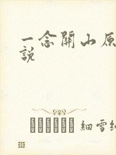 一念关山原著小说