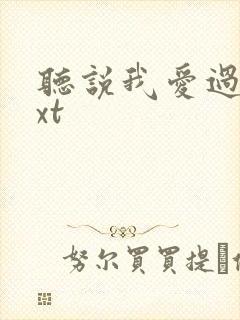 听说我爱过你txt