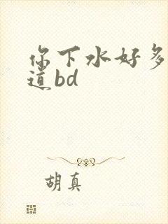 你下水好多下水道bd