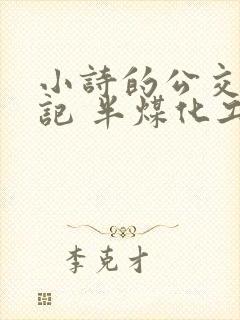 小诗的公交车日记 半煤化工