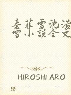 秦菲雪沈浩秦菲雪小说全文免费阅读求书