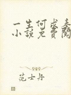 一生何求秦菲雪小说免费阅读