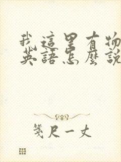 我这里有物资用英语怎么说