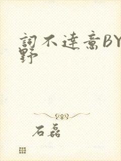 词不达意BY咩野