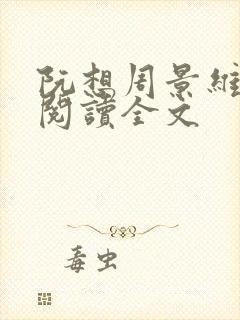 阮想周景维免费阅读全文