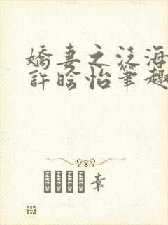 娇妻之泛海之舟许晗怡笔趣阁