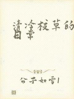 清冷校草的抹布日常