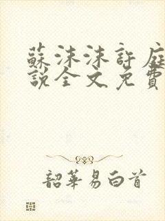 苏沫沫许庭川小说全文免费阅读