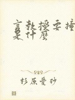 言教授要撞坏了是什么