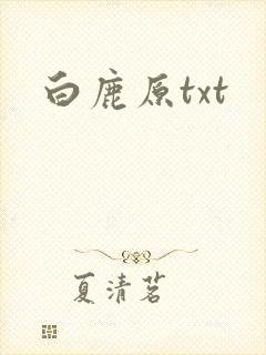 白鹿原txt