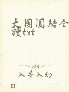 大团圆结全文阅读txt