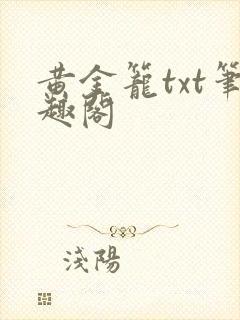 黄金笼txt笔趣阁