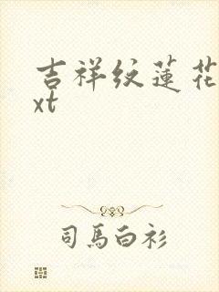 吉祥纹莲花楼txt