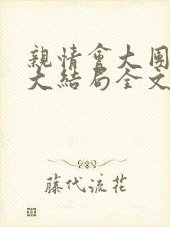 亲情会大团圆结大结局全文