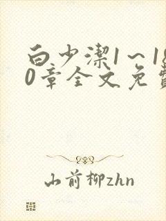 白少洁1～180章全文免费