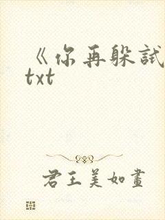 《你再躲试试》txt