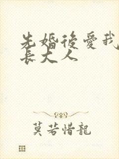 先婚后爱我的市长大人