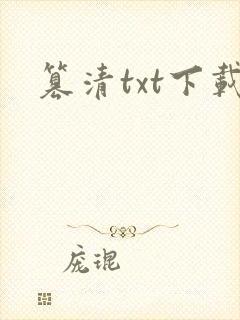 篡清txt下载