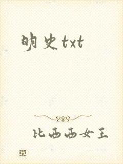 明史txt