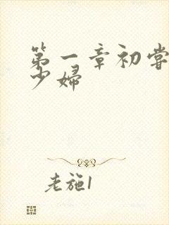 第一章初尝极品少妇