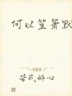 何以笙箫默小说