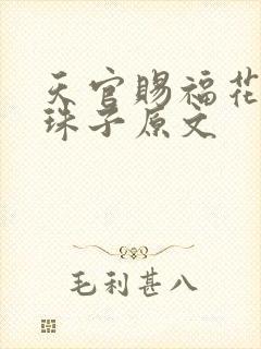 天官赐福花怜塞珠子原文