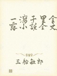 一泻千里金银花露小说全文免费阅读