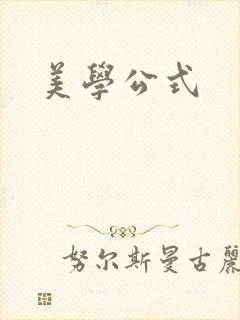 美学公式