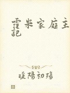 霍米家庭主妇日记