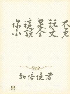 你这是玩不起呀小说全文免费阅读