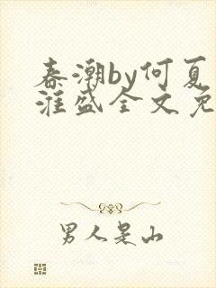 春潮by何夏江淮盛全文免费阅读笔趣阁