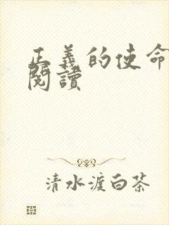 正义的使命在线阅读