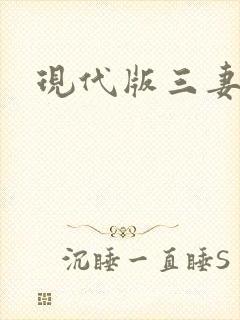 现代版三妻四妾