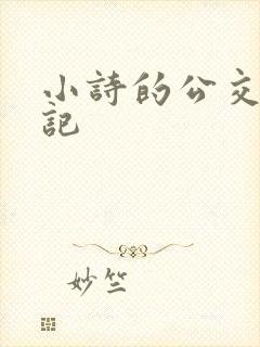 小诗的公交车日记