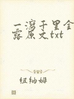 一泻千里金银花露原文txt