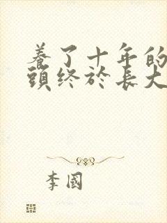 养了十年的小丫头终于长大了