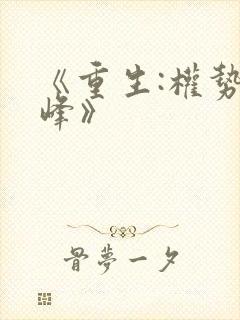 《重生:权势巅峰》