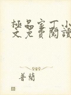 极品家丁小说全文免费阅读