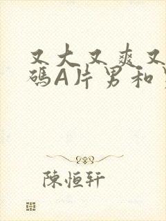 又大又爽又黄无码A片男和男