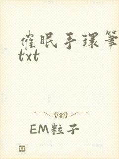 催眠手环笔趣阁txt