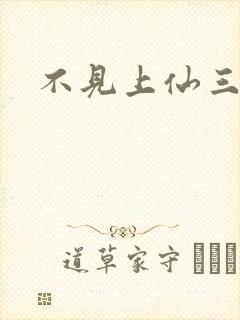 不见上仙三百年