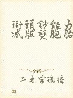 街头钞能力无删减版双胞胎