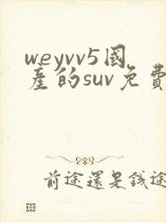 weyvv5国产的suv免费