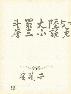 斗罗大陆5重生唐三小说免费阅读