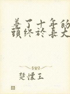 养了十年的小丫头终于长大了