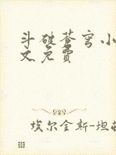 斗破苍穹小说全文免费