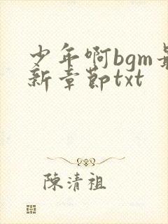 少年啊bgm最新章节txt