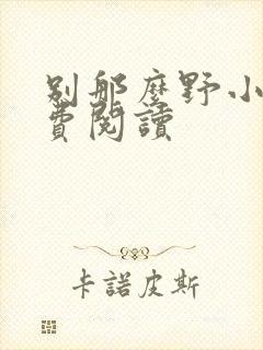 别那么野小说免费阅读