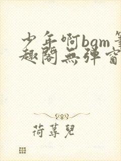 少年啊bgm笔趣阁无弹窗免费