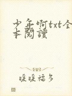 少年啊txt全本阅读